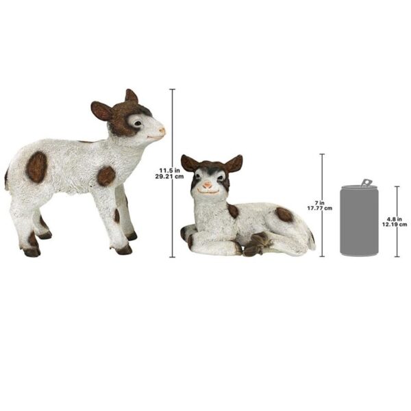 Design Toscano QM92305 12 1/2 Inch Set of Romeo and Juliet Goat Statues