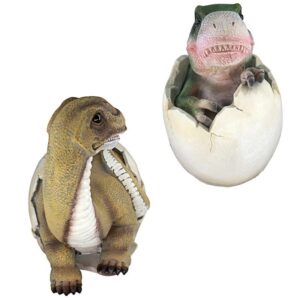 Design Toscano QM92728000 10 1/2 Inch Baby Dinosaur Eggs, Set of 2