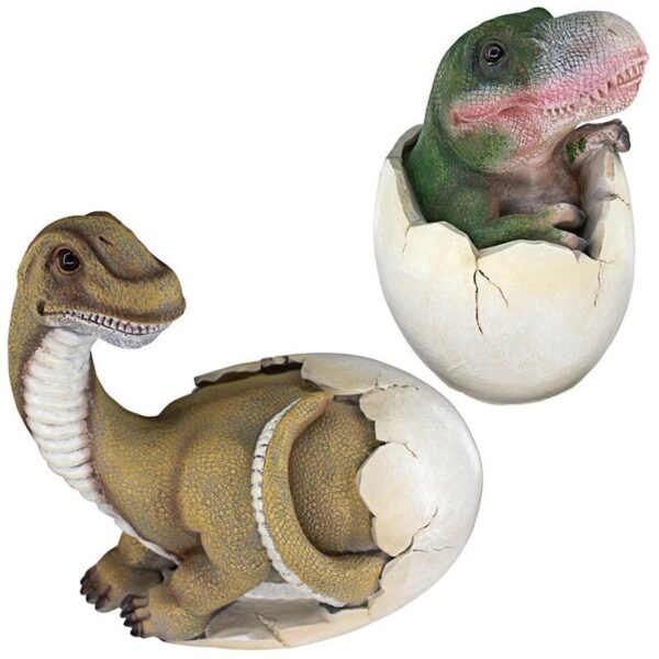 Design Toscano QM92728000 10 1/2 Inch Baby Dinosaur Eggs, Set of 2