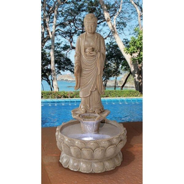 Design Toscano QN164001 15 1/2 Inch Earth Witness Illuminated Fountain