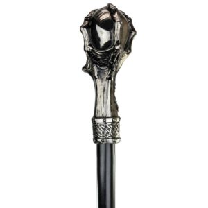 Design Toscano QS23018 Dragonsthorne 2 Inch Deaths Grip Skull and Claw Walking Stick