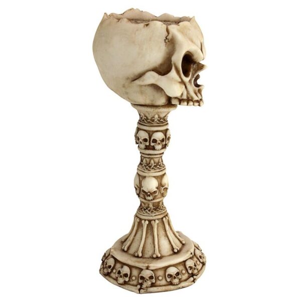 Design Toscano QS23844 3 1/2 Inch Skullduggery Skull and Bones Candlestick