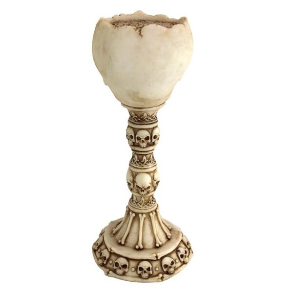 Design Toscano QS23844 3 1/2 Inch Skullduggery Skull and Bones Candlestick