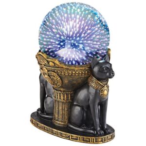 Design Toscano QS243001 6 1/2 Inch Egyptian Cat Goddess Bastet Globe Light