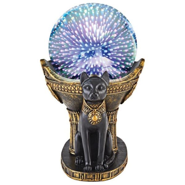 Design Toscano QS243001 6 1/2 Inch Egyptian Cat Goddess Bastet Globe Light