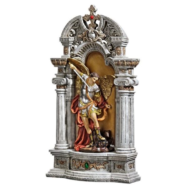 Design Toscano QS28022 8 1/2 Inch Niche of St Michael the Archangel