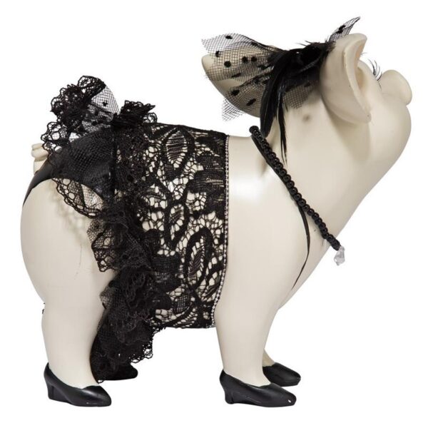 Design Toscano QS2810 7 Inch Lace and Lard Madame Pig Statue