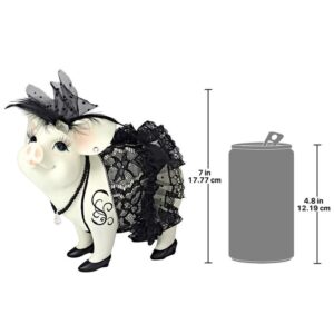 Design Toscano QS2810 7 Inch Lace and Lard Madame Pig Statue