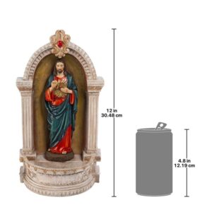 Design Toscano QS282313 7 Inch Sacred Heart of Jesus Niche Font