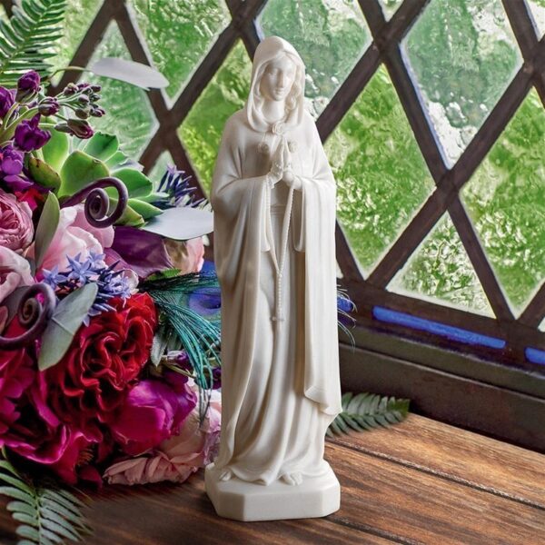 Design Toscano QS284214 4 1/2 Inch Blessed Virgin Mary Bonded Marble, Large