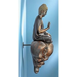 Design Toscano QS28828 12 1/2 Inch Enlightened Buddha on a Cloud Plaque