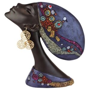 Design Toscano QS28852 8 1/2 Inch Badu African Woman Headdress Sculpture