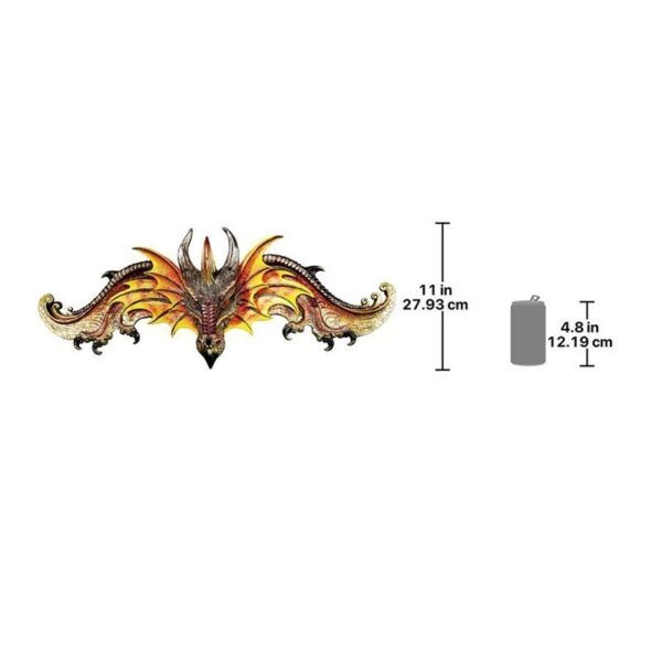 Design Toscano QS292739 27 1/2 Inch Dragon of Kingsbridge Manor Pediment