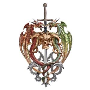 Design Toscano QS292754 11 1/2 Inch Hell Bent Dragon Sword Protector Plaque