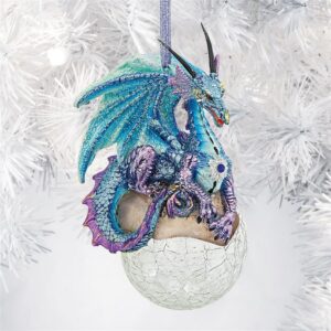 Design Toscano QS292913 3 1/2 Inch Frost The Gothic Dragon Holiday Ornament