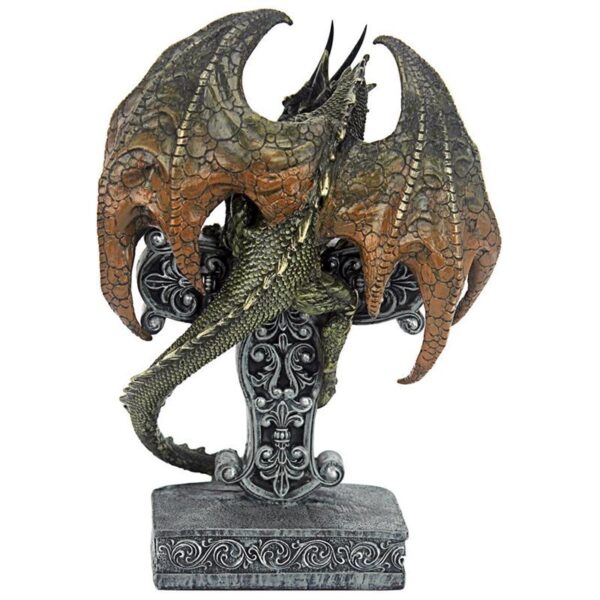 Design Toscano QS293441 7 Inch Druid Dragon of Mythic Prophecy Statue