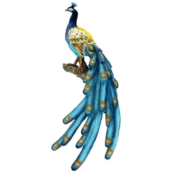 Design Toscano QS293866 6 Inch Peacock Wall Sculpture