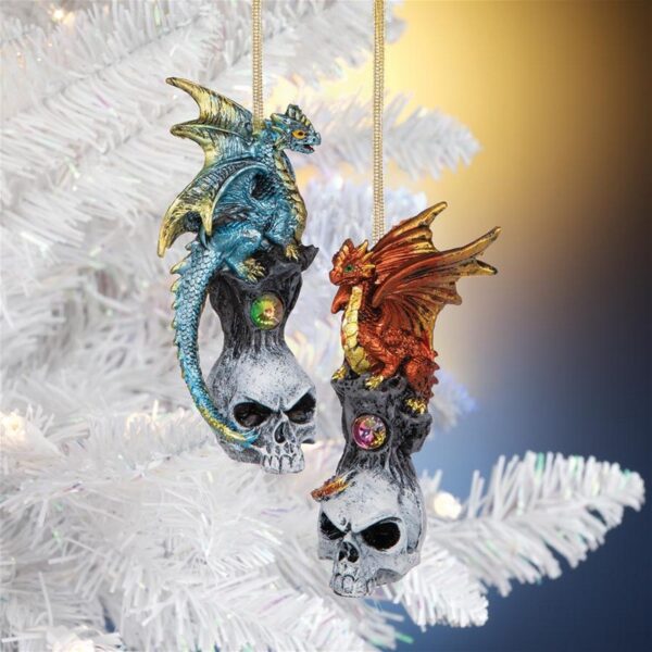 Design Toscano QS294025 2 Inch Dragons of Skull Hollow Holiday Ornaments