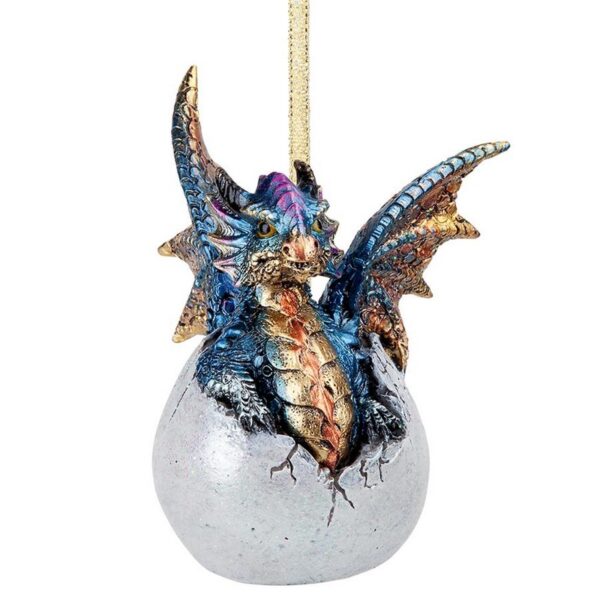 Design Toscano QS294042 2 1/2 Inch Hard Boiled Dragon Hatchling Holiday Ornament