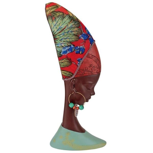 Design Toscano QS3441 6 Inch Turban African Gele Headdress Sculpture