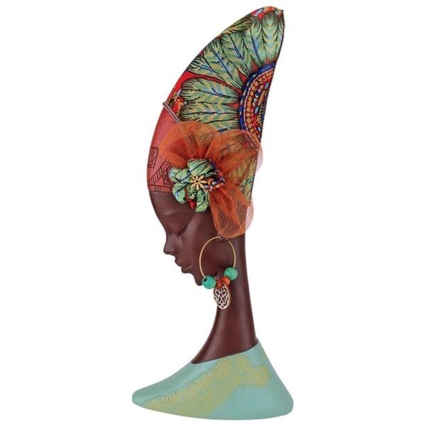 Design Toscano QS3441 6 Inch Turban African Gele Headdress Sculpture