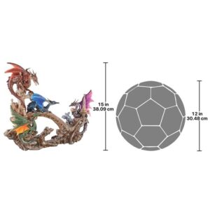 Design Toscano QS91309 17 Inch Battle of Valhalla Dragon Statue