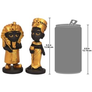 Design Toscano QS9241066 2 1/2 Inch Wee Rulers of the Egyptian Realm Statue - Gold and Black