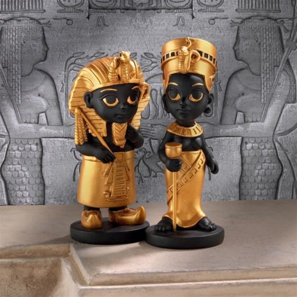 Design Toscano QS9241066 2 1/2 Inch Wee Rulers of the Egyptian Realm Statue - Gold and Black