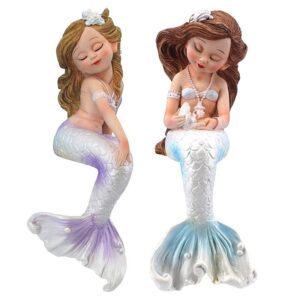 Design Toscano QS929383 3 1/2 Inch Sirens of the Sitting Mermaid Twins