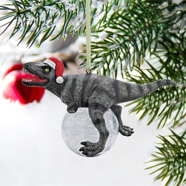 Design Toscano QS93320 5 Inch Blitzer The T Rex Christmas Ornament