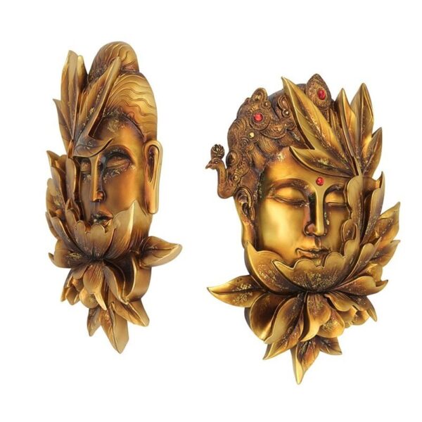 Design Toscano QS9348192 8 1/2 Inch Set of Buddha and Guan Yin Plaques