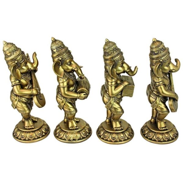 Design Toscano QS93599 3 Inch Musical Ganesha, Set of 4