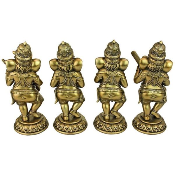 Design Toscano QS93599 3 Inch Musical Ganesha, Set of 4