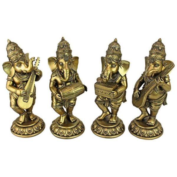 Design Toscano QS93599 3 Inch Musical Ganesha, Set of 4