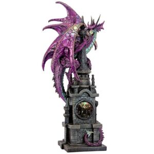 Design Toscano QS93968 7 1/2 Inch Wizards Dragon of Bulwark Tower Statue