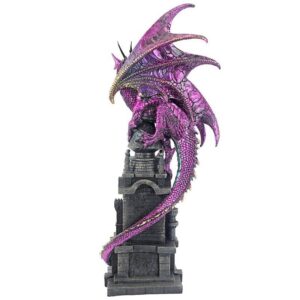 Design Toscano QS93968 7 1/2 Inch Wizards Dragon of Bulwark Tower Statue