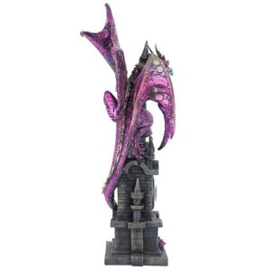 Design Toscano QS93968 7 1/2 Inch Wizards Dragon of Bulwark Tower Statue