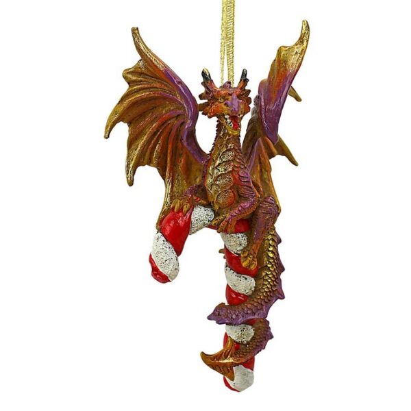 Design Toscano QS94145 3 Inch Cane and Abel The Dragon 2017 Holiday Ornament