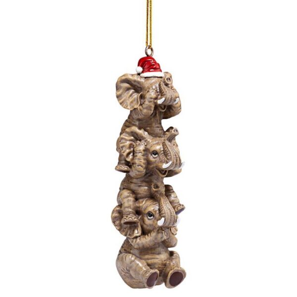 Design Toscano QS94879 1 1/2 Inch See Speak Hear No Evil Elephant Holiday Ornament