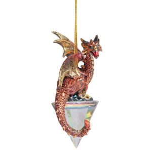 Design Toscano QS94881 2 Inch Diamond Dragon 2019 Gothic Holiday Ornament