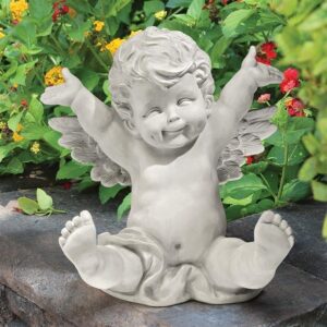 Design Toscano SH3042209 10 Inch Topsy Cherub Statue