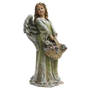 Design Toscano SH307661 11 1/2 Inch Joy the Flower Angel Statue