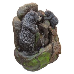 Design Toscano SH380324 19 1/2 Inch Grizzly Gulch Bears Fountain - Black