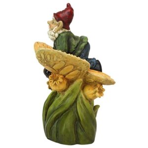 Design Toscano SH380879 16 /2 Inch On a Butterfly's Back Gnome Statue