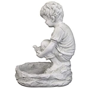 Design Toscano SH38100313 9 Inch Tommy at Turtle Pond Little Boy Statue