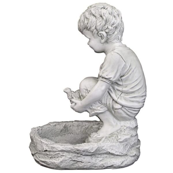 Design Toscano SH38100313 9 Inch Tommy at Turtle Pond Little Boy Statue