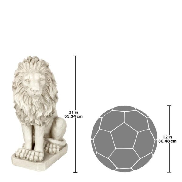 Design Toscano SH4210 12 1/2 Inch Mansfield Manor Lion Sentinel Statue