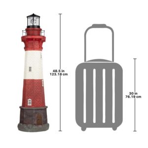 Design Toscano SH86920 13 Inch Coastal Shoal Solar Lighthouse Statue