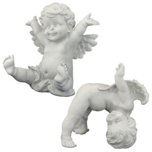 Design Toscano SH93042209 10 Inch Set of Topsy and Turvey Cherub Statues