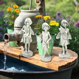 Design Toscano SH99403614 4 Inch Rose Garden Fairy Statues, Set of 3